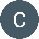 the letter c in a circle on a white background with blue and gray colors,