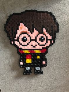 the pixel art is made to look like harry potter