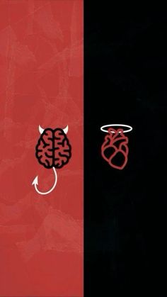 two different colored posters with one black and the other red, both have an image of a human brain on it