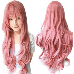 PRICES MAY VARY. ♥♥【Real Design of Wig as Same as the Anime Character】:All Style of our Pink Cosplay Wig is Designed by Our Professional Cosplayer & Designer. We Have over 10 Years Design Experience & Cooperated with Comic Con ♥♥【Adjustable Cap Size for All Head Circumference】: Long Cosplay Wig is Designed with 2 adjustable straps , 2 Hooks & Soft Breathable Material Structure.Adjust Pink Wig Size from Small to Medium to Large.No Worry about Size. ♥♥【Easily Styled by Your Needs】: Pink curly Wig Anime Hair Wig, Pink Anime, Anime Wigs, Wig Party, Cosplay Hair, Curly Hair Wig, Pink Wig, Short Hair Wigs, Full Hair