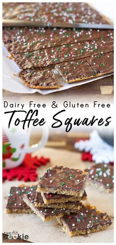 dairy free and gluen free toffee squares