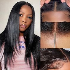 PRICES MAY VARY. 【100% Human Hair, Perfect and Natural】 100% Brazilian pure human hair, pre-plucked, bleached knots and baby hairs, natural, soft, flexible and chemical-free 【straight wigs human hair】10A grade human hair wigs, will not tangle or fall off, real length. No bad smell. Durable, can be dyed, bleached or re-styled according to your preference. 【closure wigs human hair】180 density, full and thick, 4x4 lace blends perfectly. Breathable and durable, allowing free part, middle part and si Band Wigs, Straight Human Hair Wigs, Straight Wigs, Closure Wigs, Glueless Wigs, Bad Smell, Hair Wigs For Women, Baby Hairs, Wig Caps