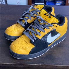 Super Rare Nike Dunks Team Edition Worn 4 Times No Box Original Spare Laces Never Used Slight Crease Yellow Urban Custom Sneakers For Streetwear, Yellow Skate Shoes For Streetwear, Urban Style Yellow Custom Sneakers For Streetwear, Yellow Urban Skate Shoes For Sports, Yellow Urban Skate Shoes For Streetwear, Nike Urban Style Custom Yellow Sneakers, Yellow Custom Sneakers With Cushioned Footbed For Streetwear, Yellow Custom Sporty Sneakers For Skateboarding, Sporty Yellow Custom Sneakers For Skateboarding