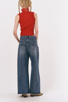 Ashly Flared Jeans Zip fly Super flared hem, wide legged detail Non-stretchy fabric Product Specification 100% Cotton Professional Clean Only / Do Not Tumble Dry Model's height is 5′ 7″ (175cm) Bust 32in Waist 23in Hip 35in and wearing XS Flat measurement (XS) waist 32.5cm, hip42.5cm, rise 31cm, length 105cm (S) waist 34cm, hip44cm, rise 32cm, length 106cm (M) waist 35.5cm, hip45.5cm, rise 33cm, length 107cm (L) waist 37cm, hip47cm, rise 34cm, length 108cm Casual Spring Wide Leg Pants With Flared Hem, Casual Wide Leg Pants With Flared Hem, Red Stretch Wide-leg Flare Jeans, Red Wide Leg Flare Jeans For Fall, Flare Jeans, Cool Outfits, How To Wear, Clothes