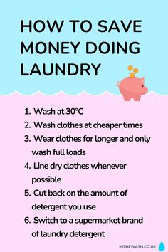 how to save money doing laundry