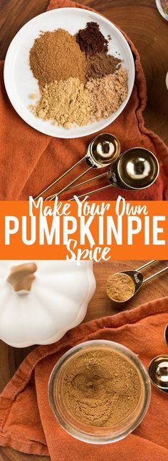 make your own pumpkin spice recipe on a wooden table