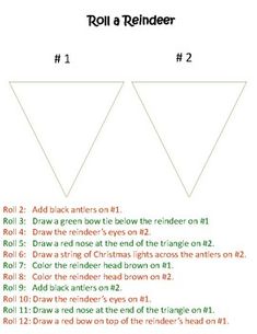 the instructions for how to make an origami roll a reinder, part 2