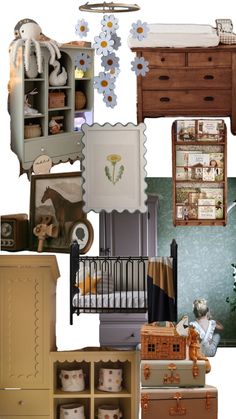 Girls nursery moodboard Cottagecore Nursery, Cottagecore House, Baby Nursery Inspiration, Big Boy Bedrooms, Girls Nursery