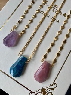 Amethyst  Fire Agate  Apatite  Natural Crystal Healing Necklaces Healing Necklace, Crystal Necklaces, Fire Agate, Natural Crystals, Crystal Necklace, Crystal Healing, Agate, Layering, Amethyst