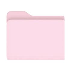 a pink file folder on a white background with clipping area for text or image