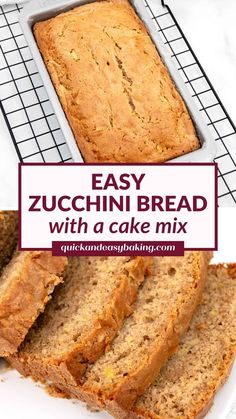 easy zucchini bread with a cake mix