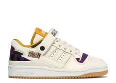 Girls Are Awesome X Wmns Forum Low 'White Purple Beauty' - Adidas - GY2680 - chalk white/core black/purple beauty | Flight Club Adidas Forum Low White, Adidas Forum Low, Girls Are Awesome, Forum Low, Dr Shoes, Adidas Forum, Nike Air Jordan 1 Low, Purple Design, Adidas Girl