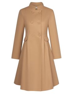 PRICES MAY VARY. Casual Coats for Women Feature: Women mid Pea coats has TWO SIDE POCKETS, Lapel collar, Double breasted，A-Line swing coat, v neck, solid color, slim fit, long sleeve,women's wool & pea coats，Lined, Mid-length trench coat, Casual pea coats for women, winter Coats for Women Provides all-day comfort and warmth keeping pretty. Light Weight Women Dress Coat style - peacoat womens coat, winter wool blend trench coat, elegant long over coat,Mid-long wool pea coat, Women's winter pea co Coats For Women Winter, Trench Coat Casual, Peacoat Women, Casual Coats For Women, Double Breasted Coat Women, Peacoat Womens, Winter Pea Coat, Coat Elegant, Womens Dress Coats