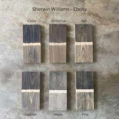 the different shades of wood used in sherylin williams - ebony's furniture