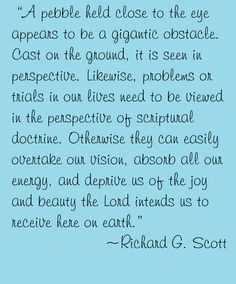 a quote from richard g scott about the eye and how it is important to people