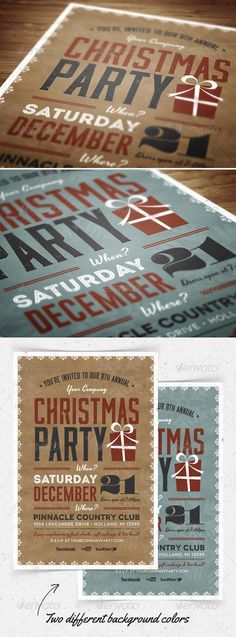 christmas party flyer and ticket template - flyers print templates