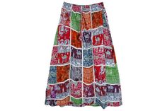 a colorful skirt with elephants on it