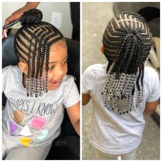 Black Baby Braids Hairstyles, Cornrow Styles For Girls Black Kids, Baby Girl Hairstyles Black Braid Styles, Braids For Black Kids Girl Hairstyles, Toddler Cornrow Styles Kid Hairstyles, Braid Hairstyles For Kids Black, Lil Kids Braiding Hairstyles, Kid Braids Hairstyles, Braided Bun Hairstyles For Kids