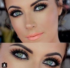 Maquillaje Smokey Eyes, Smokey Eyes Tutorial, Make Up Diy, Rock Makeup, Makeup Cantik, Wedding Makeup Tips, Orange Lips, Smokey Eye Tutorial