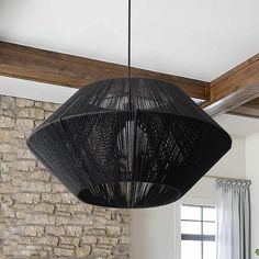 Minimalist geometric design meet natural hand-woven. This pendant lights perfect complement to minimalist, modern, traditional, bohemian style. 25.19in. pendant works fabulously in kitchens, dining rooms, your hall way or foyer, restaurant. Aiwen 1-Light Black Farmhouse Chandelier | P-PZE-3010C Black Farmhouse Chandelier, Black Farmhouse, Entryway Lighting, Farmhouse Chandelier, Boho Pendant, Black Pendant Light, Dining Room Chandelier, Black Pendant, Kitchen Island Lighting