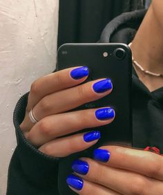 Dream Nails, Classy Nails, Funky Nails, Chic Nails, Short Acrylic Nails, Cute Acrylic Nails, Nails Art, Blue Nails, Trendy Nails