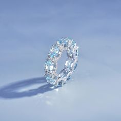 Bathed in sunlight, the "Celestial Sea Luxury Aquamarine Pave Ring" gleams like a trove unearthed from the ocean's depths, its mystery as deep as the sea itself. Delicate lace edging, reminiscent of a princess's tiara, cradles the aquamarine stones, each one intricately cut and polished to perfection, capturing the essence of the tranquil sea and the sky above. A Galaxy on Your Finger Inspired by the star-filled galaxy, the design of the ring speaks to the boundless possibilities and dreams that Galaxy Princess, Blue Crystals Stones, April Birthstone Necklace, Aquamarine Bracelet, Buckle Bracelet, Trendy Ring, Aquamarine Stone, Pave Ring, Aquamarine Rings