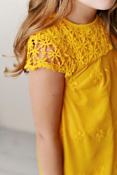 This dress is especially perfect for flower girls. The gorgeous golden color is festive and bright, but also undeniably soft and girly. The yellow lace would also look wonderful with a simple white satin ribbon tied with a hair bow to match. You’ll find this lace dress will be the perfect go-to for special occasions and holidays that she can wear again and again, yet it’s available at an exceptional price. Yellow Party Dress With Lace Patchwork, Yellow Lace Dress For Party, Gold Party Dress With Lace Trim, Gold Lace Dress With Lace Trim, Cute Yellow Dresses With Lace Trim, Cute Yellow Dress With Lace Trim, Yellow Lace Patchwork Dress For Summer, Yellow Lace Patchwork Summer Dress, Yellow Lace Patchwork Dresses