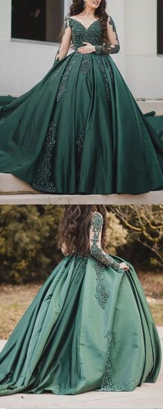 Emerald Green Wedding Dresses, Emerald Green Wedding Dress, Green Gowns, Xv Dresses, Dress Designs For Girls, Emerald Green Wedding, Green Wedding Dresses, Bridal Shops