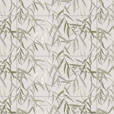 an image of a pattern with leaves on it in shades of grey and white,