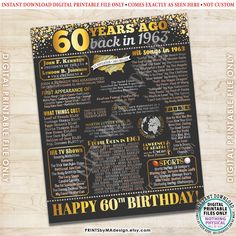 the 50th birthday party poster is shown