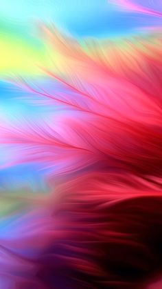 an abstract background with multicolored feathers