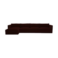 a brown couch sitting on top of a white floor