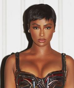 1 Inch Pixie Haircut, Short Hair Dark Skin, Short Hair Black Women Pixie, Short Pixie Cut Styles, Short Hair On Black Women, Justine Skye Hair, Black Woman Short Hair, Black Women Pixie Haircut, Short Hair Black Women