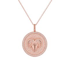 This sparkly and bold Zodiac Necklace is a stunning symbol of the sign that means most to you. Stunningly crafted in 14K Solid Gold, with a luxurious pave set diamond trim all around. This is the perfect centerpiece to complete your new favorite layer. Available in 3 gold colors and many chain length options. 

Size: 22mm Diameter 
Approx. .40cts Diamonds
High Quality G Color VS2 Clarity Natural Diamonds
14K Solid Gold
Lifetime Guarantee
Made in Los Angeles Luxury Zodiac Sign Medallion Necklace, Luxury Diamond Medallion Necklace, Luxury Medallion Jewelry With Diamond Cut, Luxury Medallion Diamond Necklace With Accents, Luxury Gold Diamond Necklace With Pave Setting, Zodiac Necklace, Gold Colors, Medallion Necklace, Zodiac Necklaces