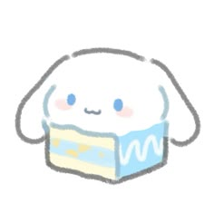 an image of a cartoon character holding a piece of cake in it's hand