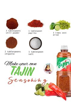 Homemade Tajin, Tajin Seasoning, Tajin Recipes, Homemade Foods, Seasoning Blends