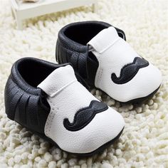 Baby Boys Mustache Pattern Slip On Infant shoes - PrettyKid Infant Shoes, Baby Moccasins, Moustaches, Shoes Soft, Baby Boy Shoes, Crib Shoes, Shoes Baby, Boy Shoes