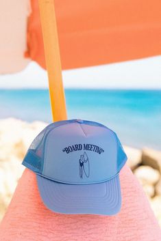 Get beach-ready with our 'Board Meeting' hat! Printed on a foam trucker. Perfect for sunny days by the shore, it's your go-to for chill vibes and fun times under the sun. I do not accept returns or exchanges! I am not responsible for missing/stolen packages please contact your local post office. If your item comes damaged please message me!  If you need to rush your order please message me to make sure I am able to fulfill the order in the desired timeframe. You are responsible to update your shipping method in the checkout.  For wholesale inquires please message me! Summer Travel Trucker Hat, 5-panel, Blue Adjustable Summer Trucker Hat, Blue Snapback Hat For Beach And Summer, Blue Summer Trucker Hat, Blue Snapback Hat For Beach Summer, Blue Adjustable Trucker Hat For Summer, Summer Beach Trucker Hat, 5-panel, Summer Beach Trucker Hat 5-panel, Summer Beach Trucker Hat, 5-panel Design