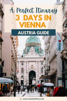 people walking down the street in vienna, germany with text overlay reading 3 days in vienna