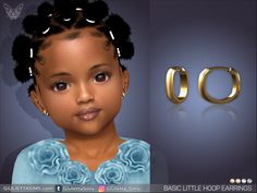 Sims 4 Toddler Clothes, Little Hoop Earrings, Sims 4 Piercings, Sims Baby, Sims 4 Cas Mods, Sims 4 Family, Sims 4 Cc Kids Clothing, The Sims 4 Packs