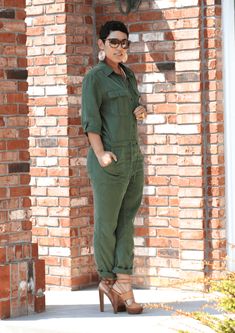 Army Green Jumpsuit, Mimi G Style, Mimi G, Elegante Casual, Green Jumpsuit, Army Green, Chic Outfits, Jumpsuits For Women, Casual Chic