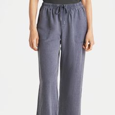 Linen Crop Pants Size Xl 73% Lyocell 27% Linen Never Worn Cropped Linen Pants, Crop Pants, Pants Color, Cropped Pants, Pant Jumpsuit, Pants For Women, Grey, Pants, Women Shopping