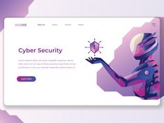 Cybersecurity Website Design, Header Illustration, Cybersecurity Infographic, Illustration Website, Technology Design Graphic, Web Illustration, Technology Website, Website Banner Design, Security Logo