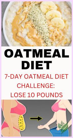 7-Day Oatmeal Diet Plan Oats Diet, Low Calorie High Protein, Meals Of The Day, Balanced Diet Plan, Best Diet Foods