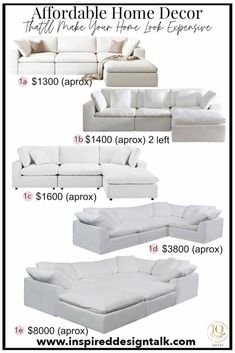 white cloud sofa looks for less collage Warm Living Room Design, Home Decor Living Room Ideas, Warm Living Room, Comfortable Sofas, Living Room Ideas On A Budget, Cloud Sofa, Room Ideas On A Budget, Decor Living Room Ideas, Amazon Home Decor