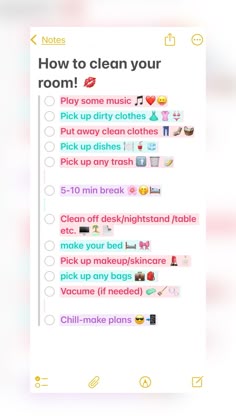 the sticker sheet shows how to clean your room and what to do with it