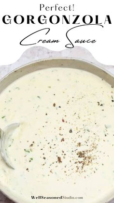 gorgonzola cream sauce Cream Sauce For Steak, Steak Cream Sauce, Sauce For Steak, Gorgonzola Cream Sauce, The Perfect Steak, Homemade Sauce Recipes, Cream Sauce Recipes