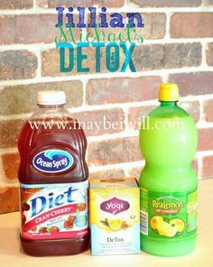 three different types of juice on a table next to a brick wall with text overlay