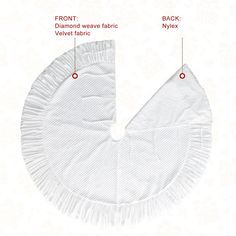 the parts of a diaper on a white background with red circles and words describing them