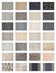 an array of different rugs in various colors